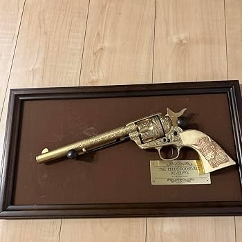 専用額縁付 マルシン コルト SAA ルーズベルト SMG 金属 モデルガン