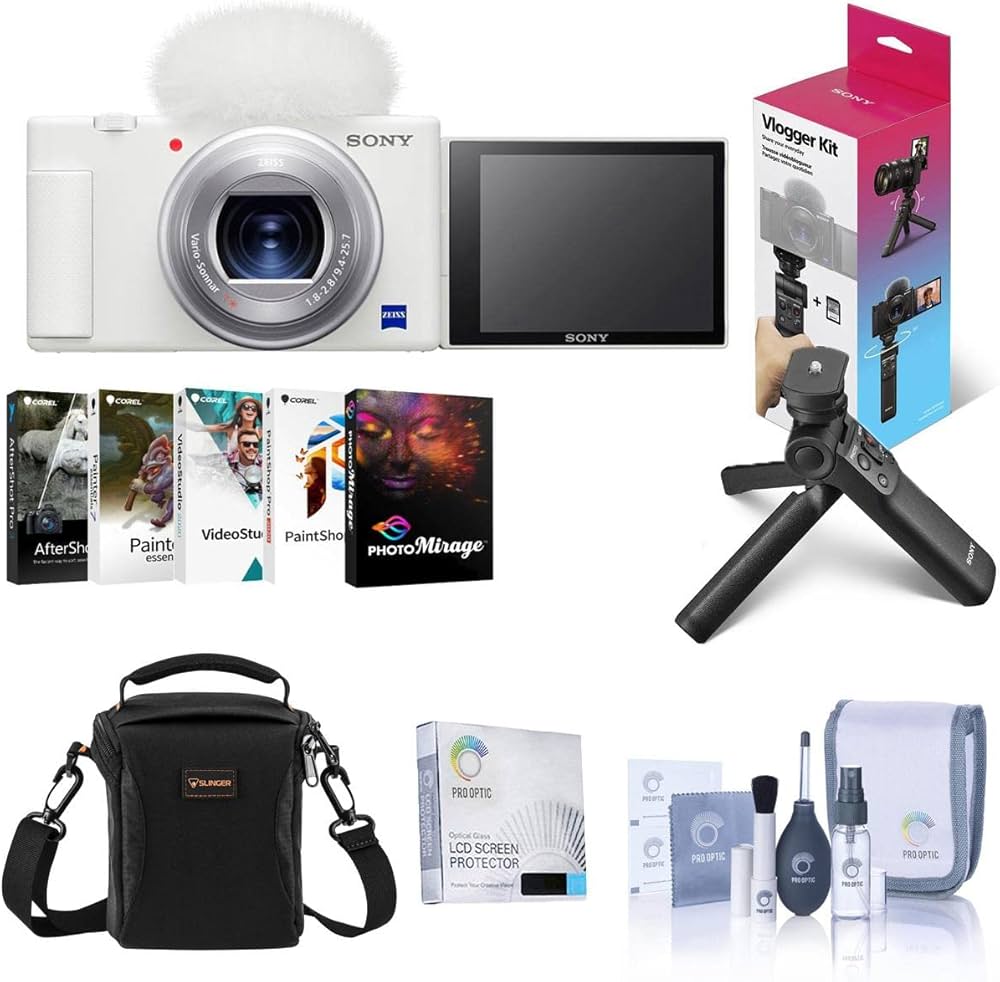 Amazon | Sony ZV-1 コンパクト4K HDデジタルカメラ、ホワイトバンドル