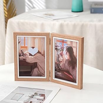 Amazon.co.jp: [LSDZW] フォトフレーム L判 多面 3枚 木製風 壁掛け