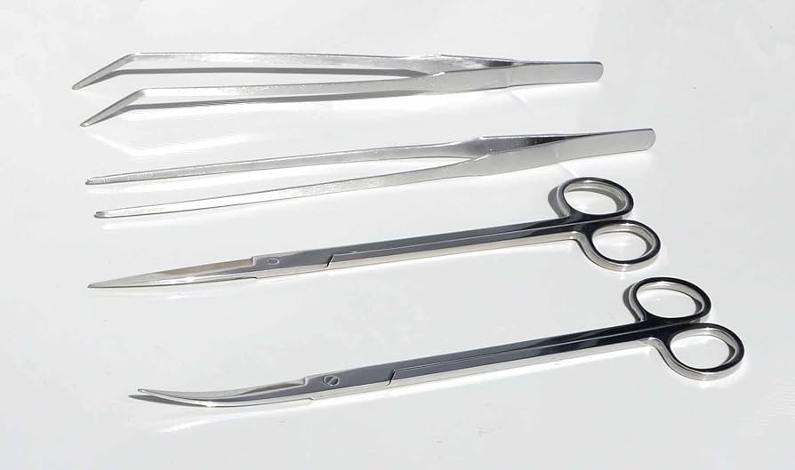 Amazon | 水槽 トリミング ハサミ ピンセット 4点セット(ステンレス