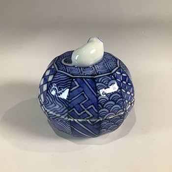 Amazon.co.jp: 香合 『平安 高野昭阿弥造』『染付』『干支子香合』 共