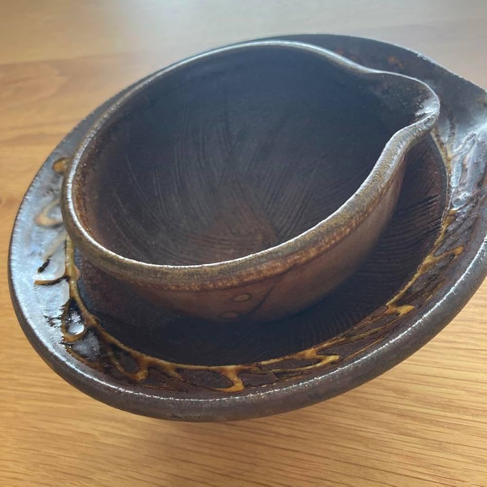 熊本県 ふもと窯 大鉢 スリップウェア 熊本県 ふもと窯 大鉢 スリップ