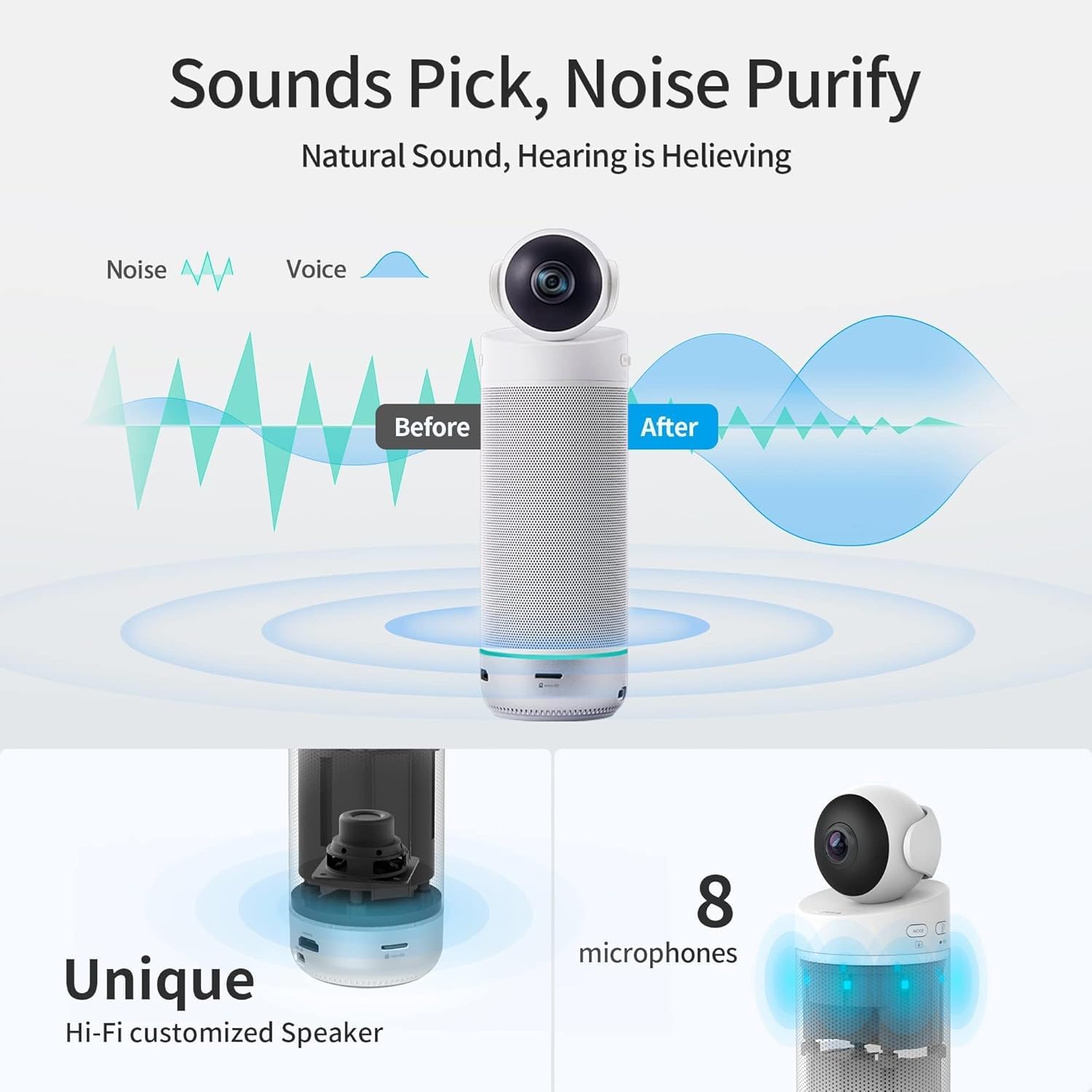 Amazon.com: KanDao Meeting S - 1080P Video Conference Camera for