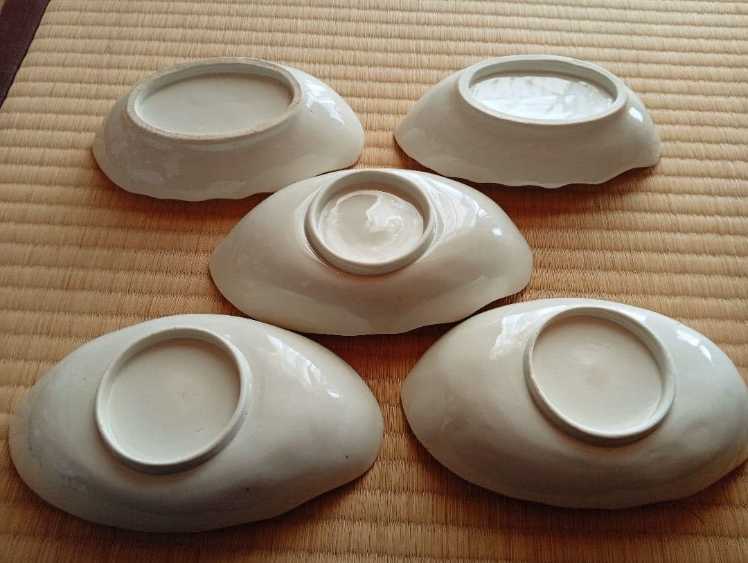 九谷 青手小皿 富士山水人物図 手描き 幕末骨董 古美術 蒐集家放出極上品