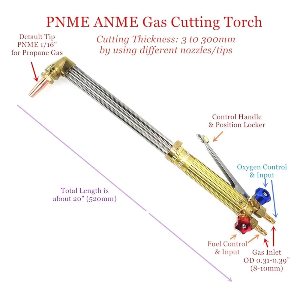 Amazon | ガス切断トーチ溶接トーチ、ANMEアセチレンPNMEプロパン切断