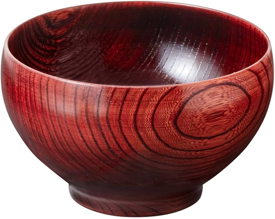 Amazon｜アンドエヌイー(&NE) 山中塗り くりぬき椀 朱摺 味噌汁椀 ハレ