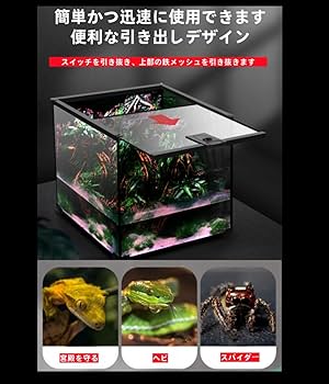 Amazon | haoyunjianjiak 爬虫類ケージ 爬虫類/両生類飼育ケース