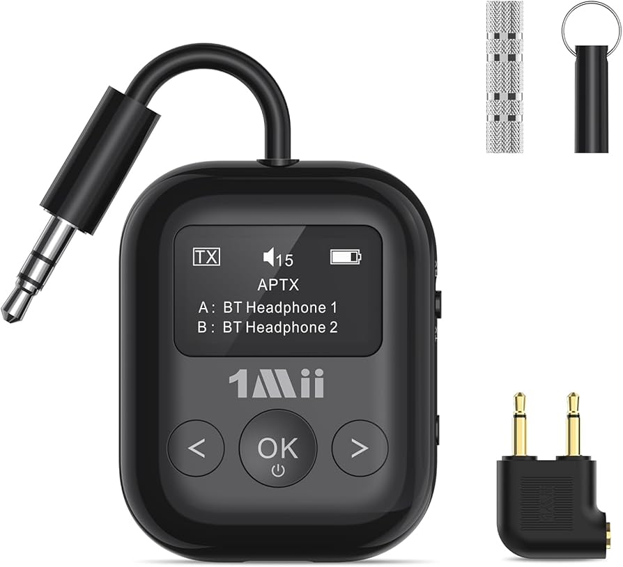 Amazon | 1Mii Bluetooth 5.3 トランスミッター レシーバー OLED