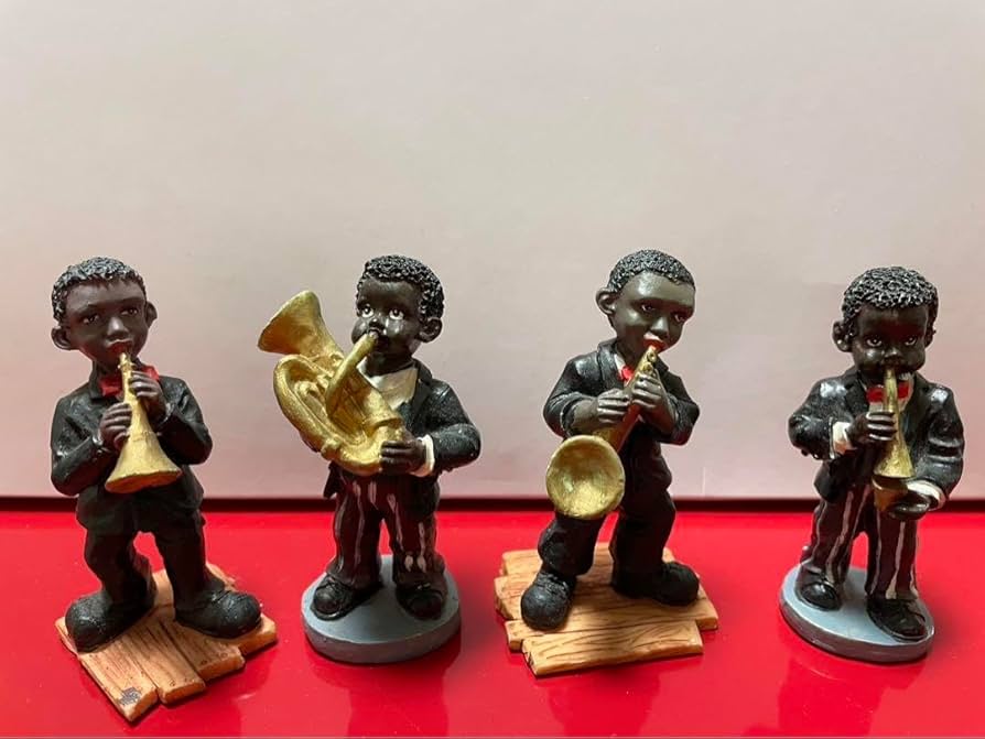 ジャズバンド 黒人 フィギュア 置物 8体 【公式通販】
