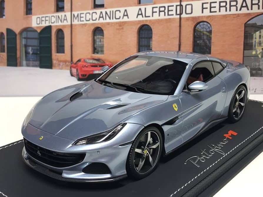 Amazon | BBR 1/18 Ferrari Portofino M Grigio alloy closed