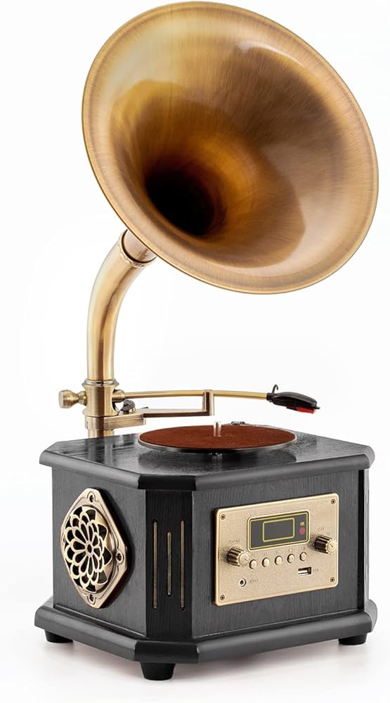 Amazon.co.jp: Hofeinz レトロ蓄音機、ビニールレコードプレーヤー