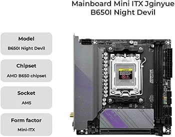 Amazon.com: Night Devil B650i ITX AM5 Motherboard, Supports Ryzen