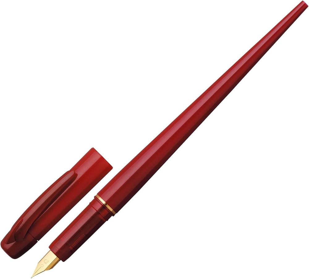 Amazon | プラチナ万年筆 万年筆 デスクペン レッド 極細 DPQ-700A#10