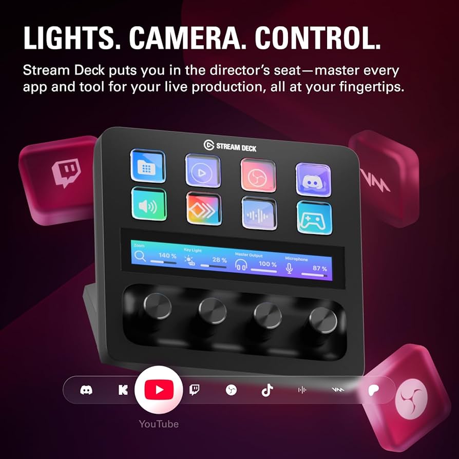 Amazon.com: Elgato Stream Deck +, Audio Mixer, Production Console