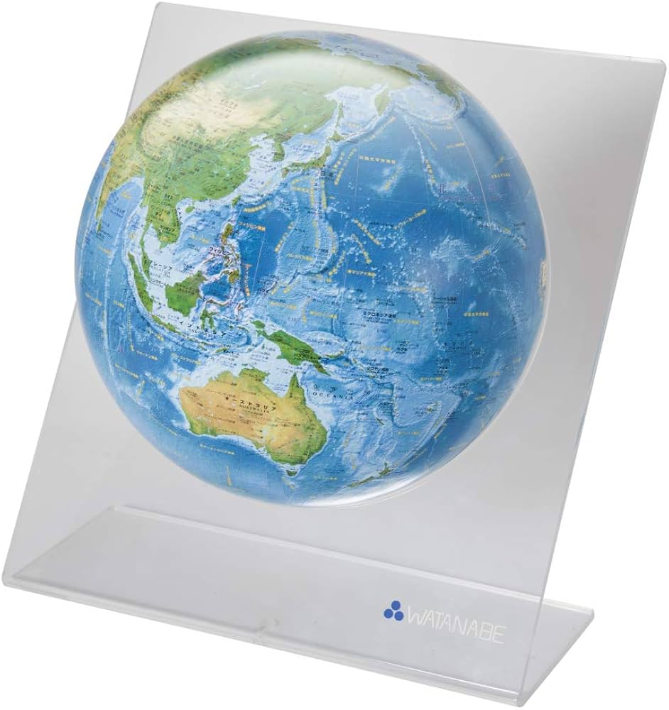 Amazon.co.jp: ラ・メール 海洋タイプ地球儀 WM (火山 アクリル台