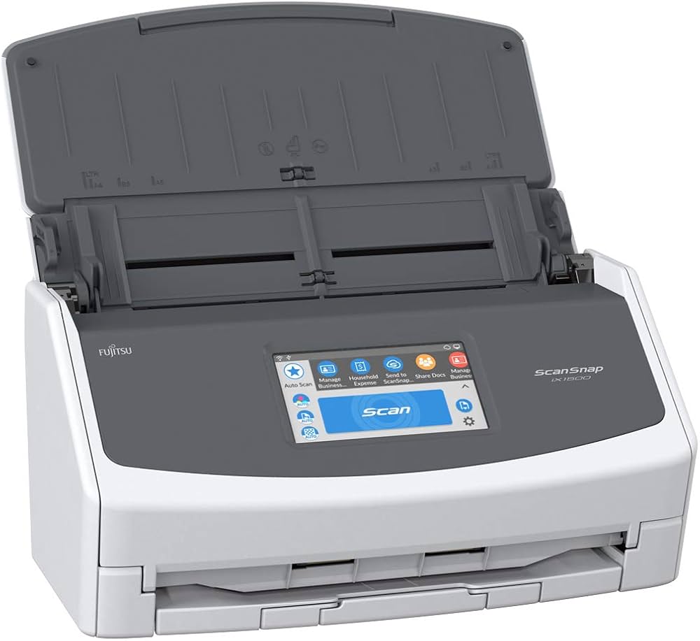 Fujitsu ScanSnap iX1500 Color Duplex Document Scanner com tela