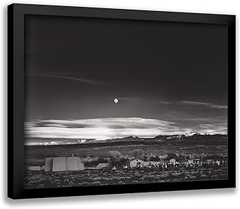 Amazon.co.jp: ArtDirect Moonrise、ニューメキシコ州ヘルナンデス