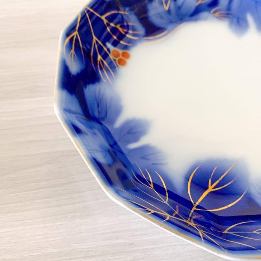 2021 深川製磁 葡萄瑠璃 皿5客 金彩 未使用 深川製磁 0 葡萄瑠璃 1