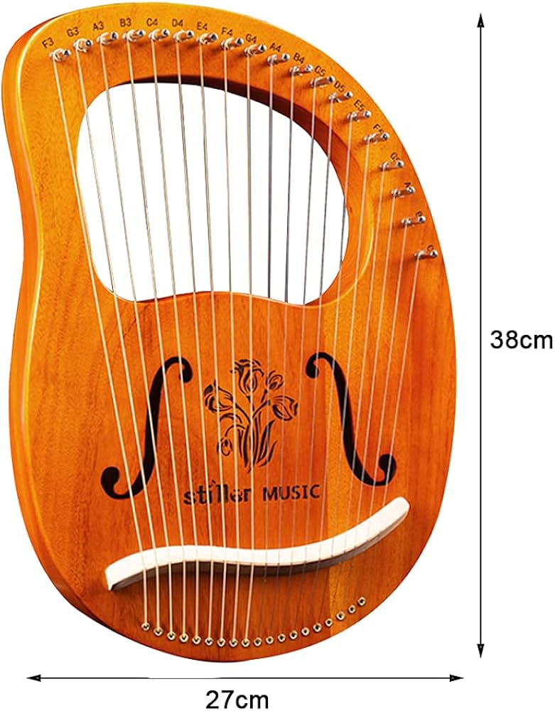 Amazon.co.jp: ライアー ハープ 19文字列 木製竪琴 弦楽器 ハープ