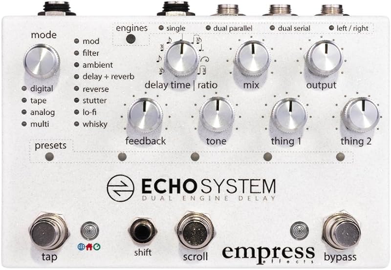 Empress Effects Echosystem - 25種類以上のディレイモード/2系統の