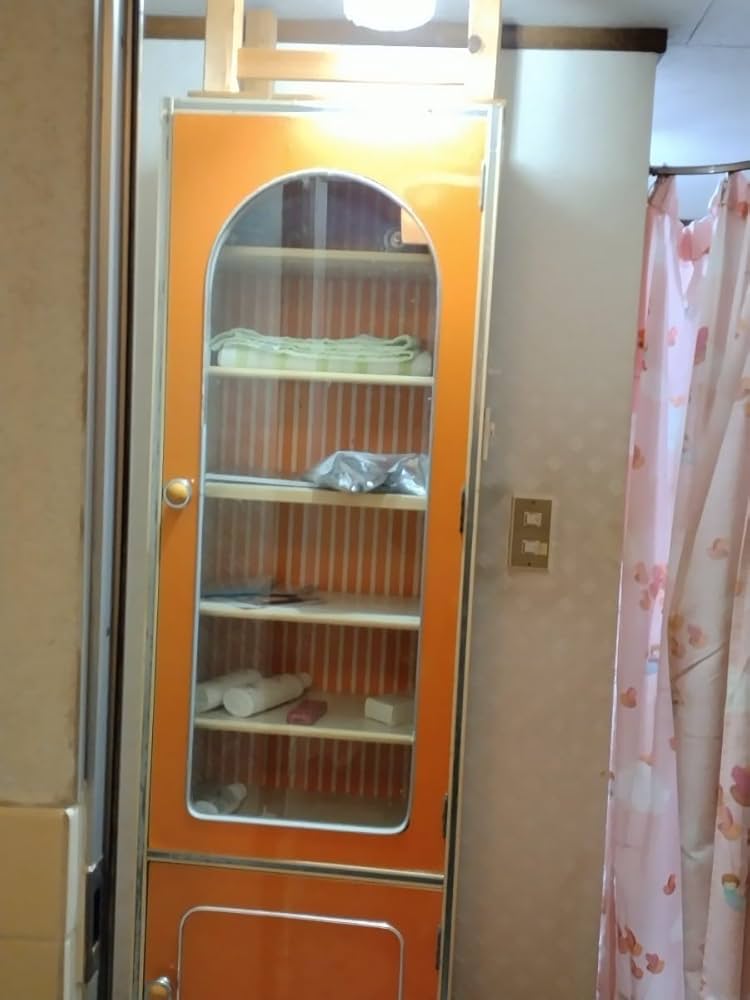 昭和レトロ】レトロポップ/飾り棚_ショーケース(オレンジ) Amazon.co