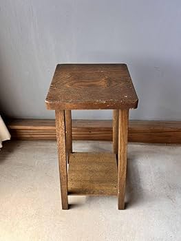 Amazon.co.jp: 花台アンティーク木製古道具台展示台古家具ディスプレイ