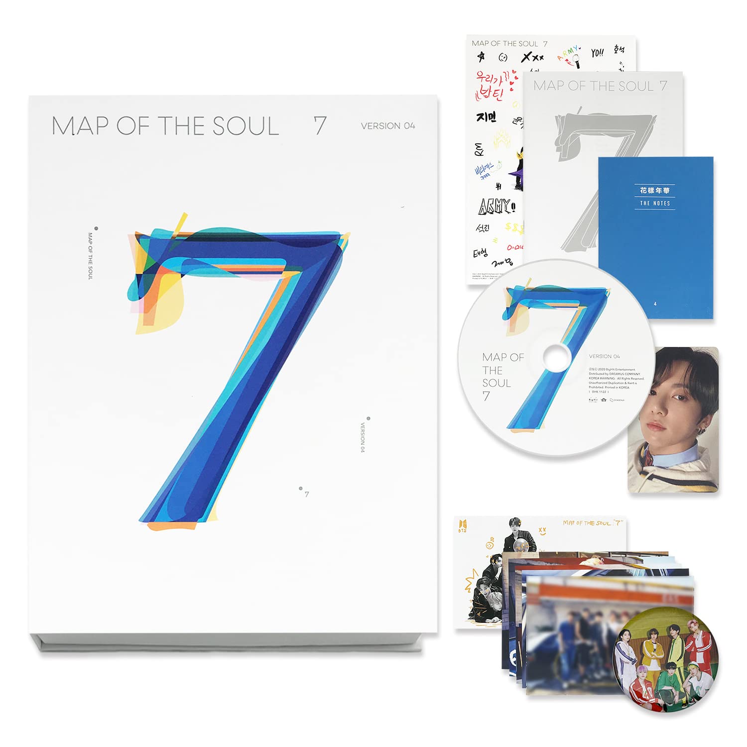 BTS Album - MAP OF SOUL : 7 [ 4 ver. ] Package + Photo Book +