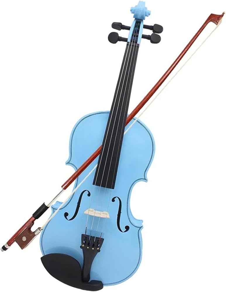 Amazon | バイオリン 楽器 4/4 バイオリン ライトブルー無垢材