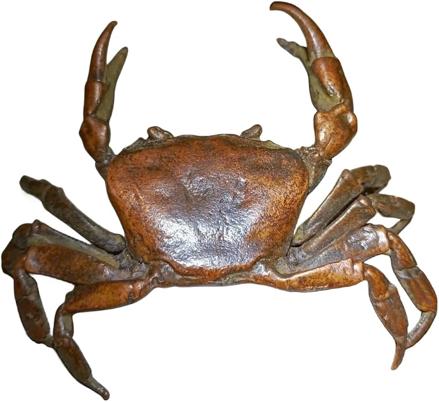 Amazon.co.jp: 蟹 置物 風水 カニ 風水置物 インテリア 銅製 風水