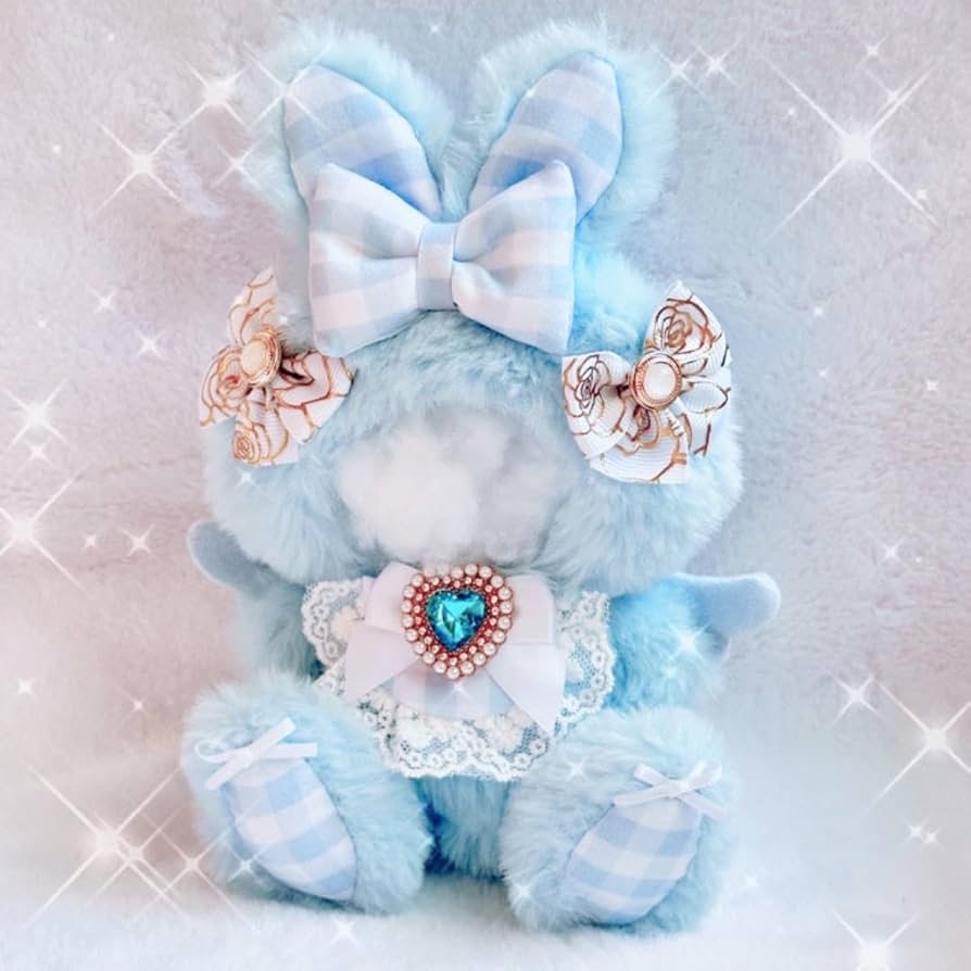 売りきりたい様ぬい服ふわふわうさ耳お座りWhiteにじぱぺちびぐるみ