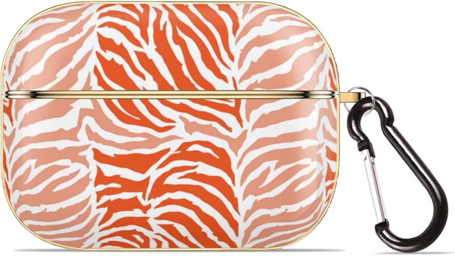 Amazon | AirPods Pro 2ケース カラフルな動物 オレンジ ゼブラ柄 2022