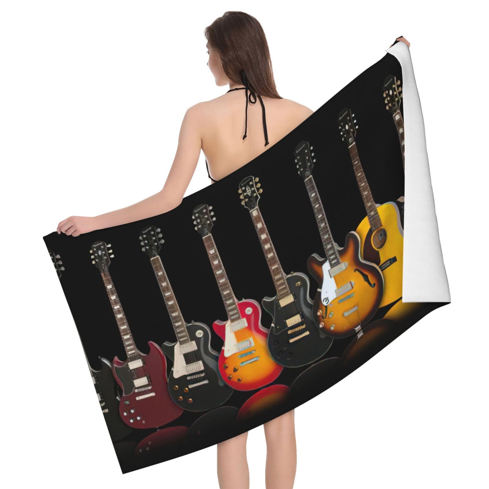 Amazon｜かわいいエレキギタープリント 軽量 砂なし マイクロ