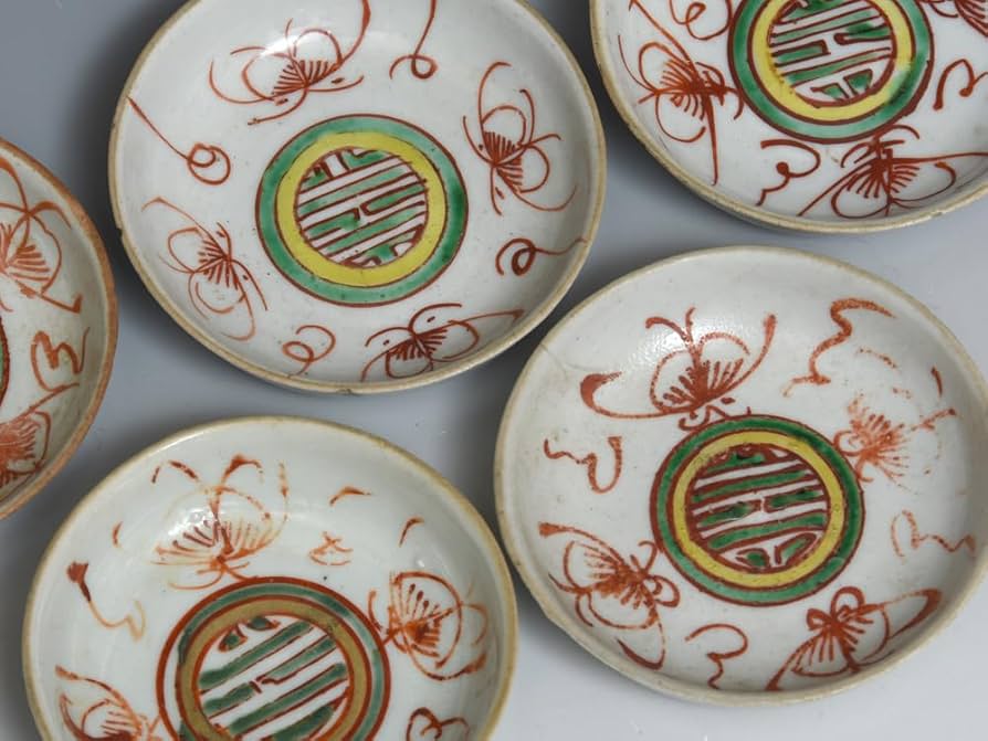 茶道具 唐物 呉須赤絵 鳳花紋 皿 φ33cm(A929) 茶道具 唐物 呉須赤絵 鳳