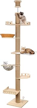 Amazon | Xverycan キャットタワー 突っ張り キャットタワー 木製 猫