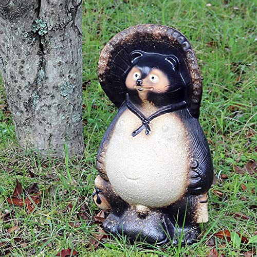 正規品，人気SALE trok1138 縁起物 たぬき 狸 置物 オブジェ 高さ48cm