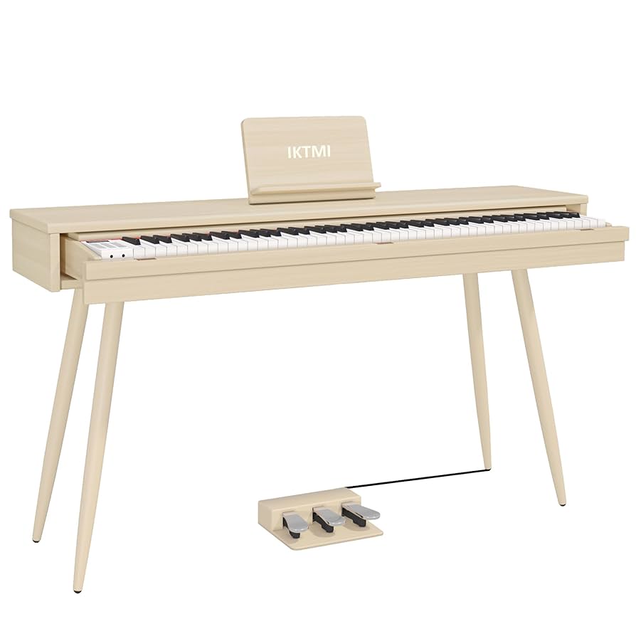 電子ピアノ 88鍵盤 木製 ペダル付き スタンド一体型 MIDI対応 初心者