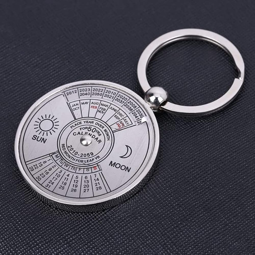 Amazon.com: Opexicos 2Pcs Calendar Perpetual Key chain Unique