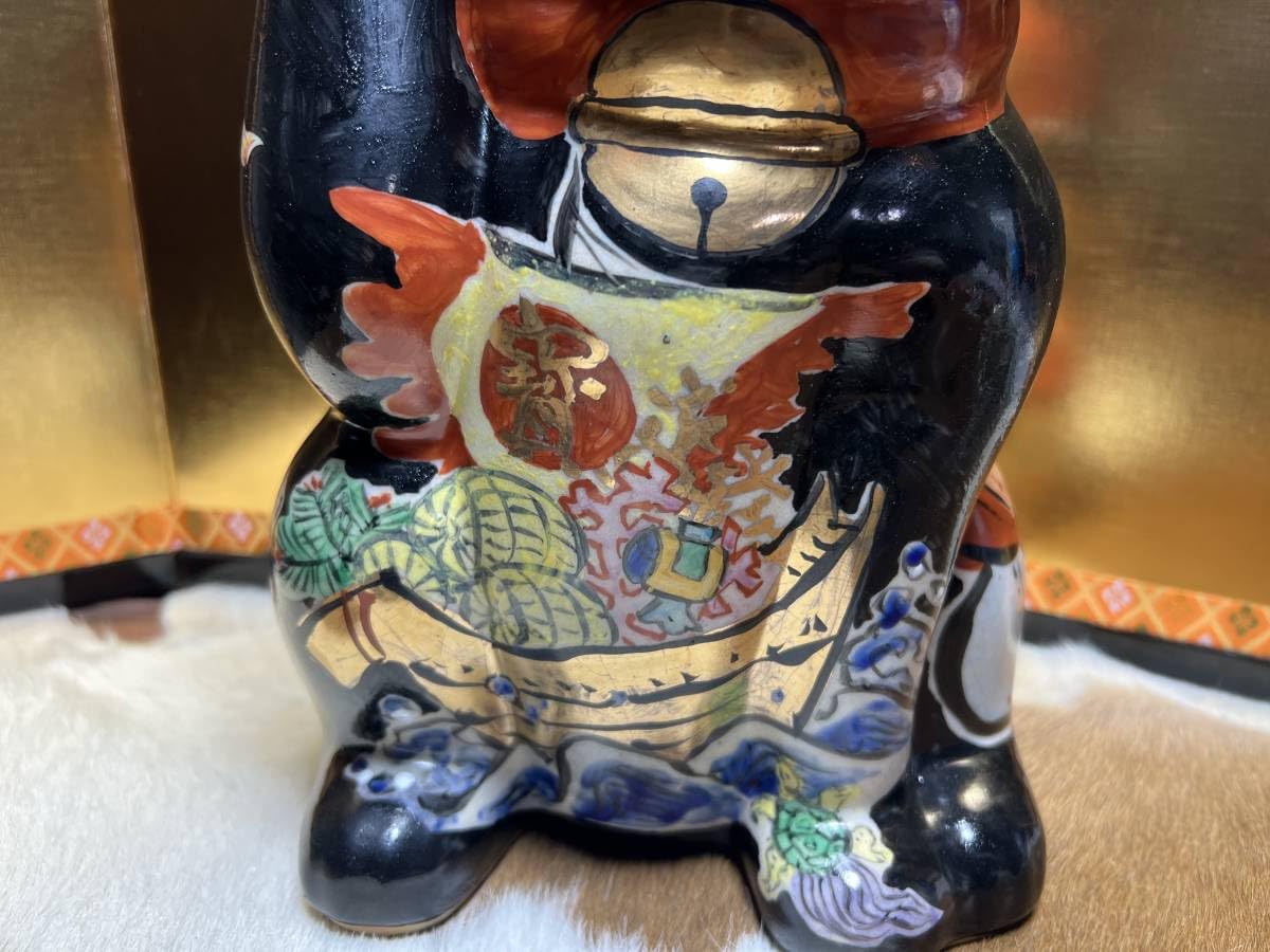 入手困難】美濃焼 和田一人 七福神招き猫(大) 右手 入手困難】美濃焼