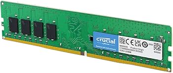 Crucial 32GB DDR4 RAM, 3200MHz (PC4-25600) CL22 Desktop Memory