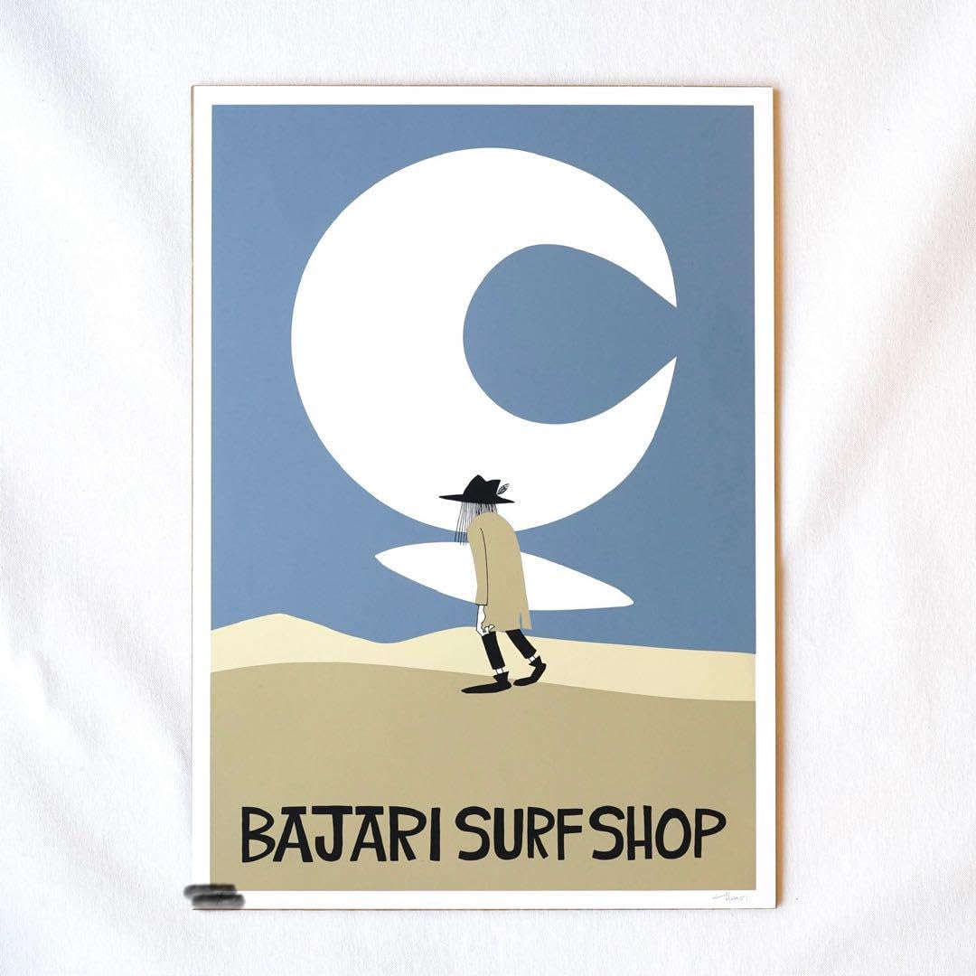 花井祐介BAJARI SURF SHOP シルクスクリーンhanai