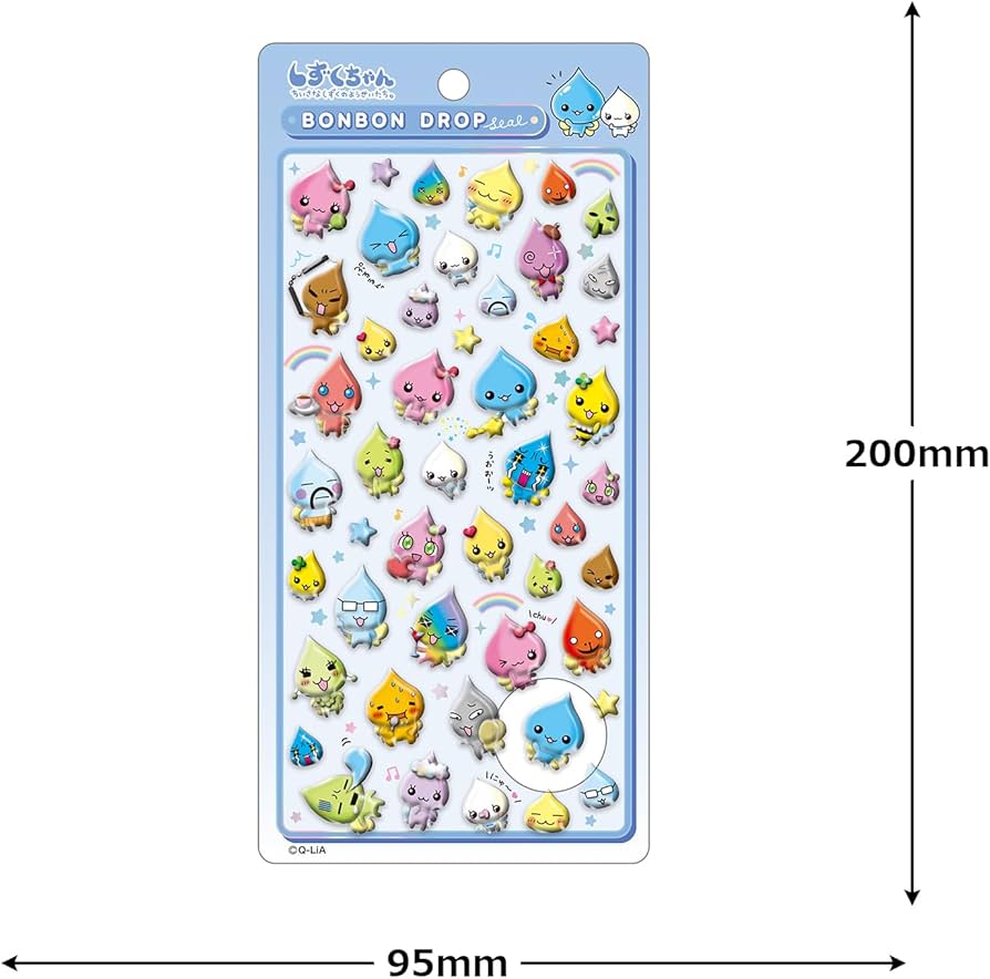 Amazon.co.jp: クーリア しずくちゃん シール ボンボンドロップシール