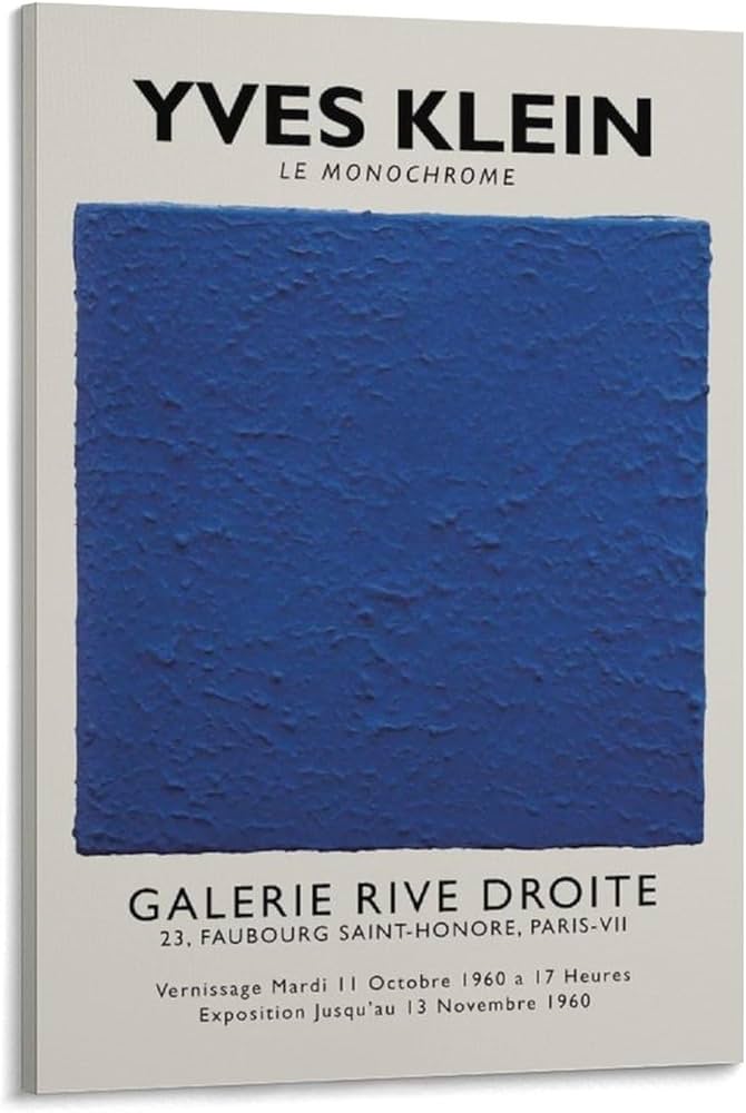Amazon.co.jp: クラインブルーアートイヴクラインモノクローム展示