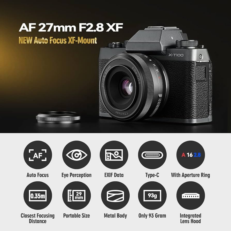 Amazon.com : TTartisan 27mm F2.8 Autofocus Lens, Compatible with