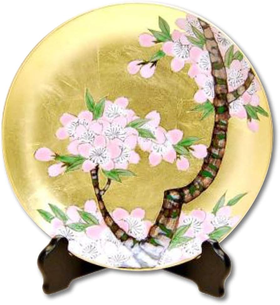 Amazon.co.jp: 飾り皿 絵皿 スタンド付き 有田焼 琥山窯 陶器 伝統工芸