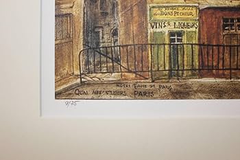 Amazon.co.jp: 藤田嗣治 リトグラフ「フルール河岸ノートルダム大聖堂