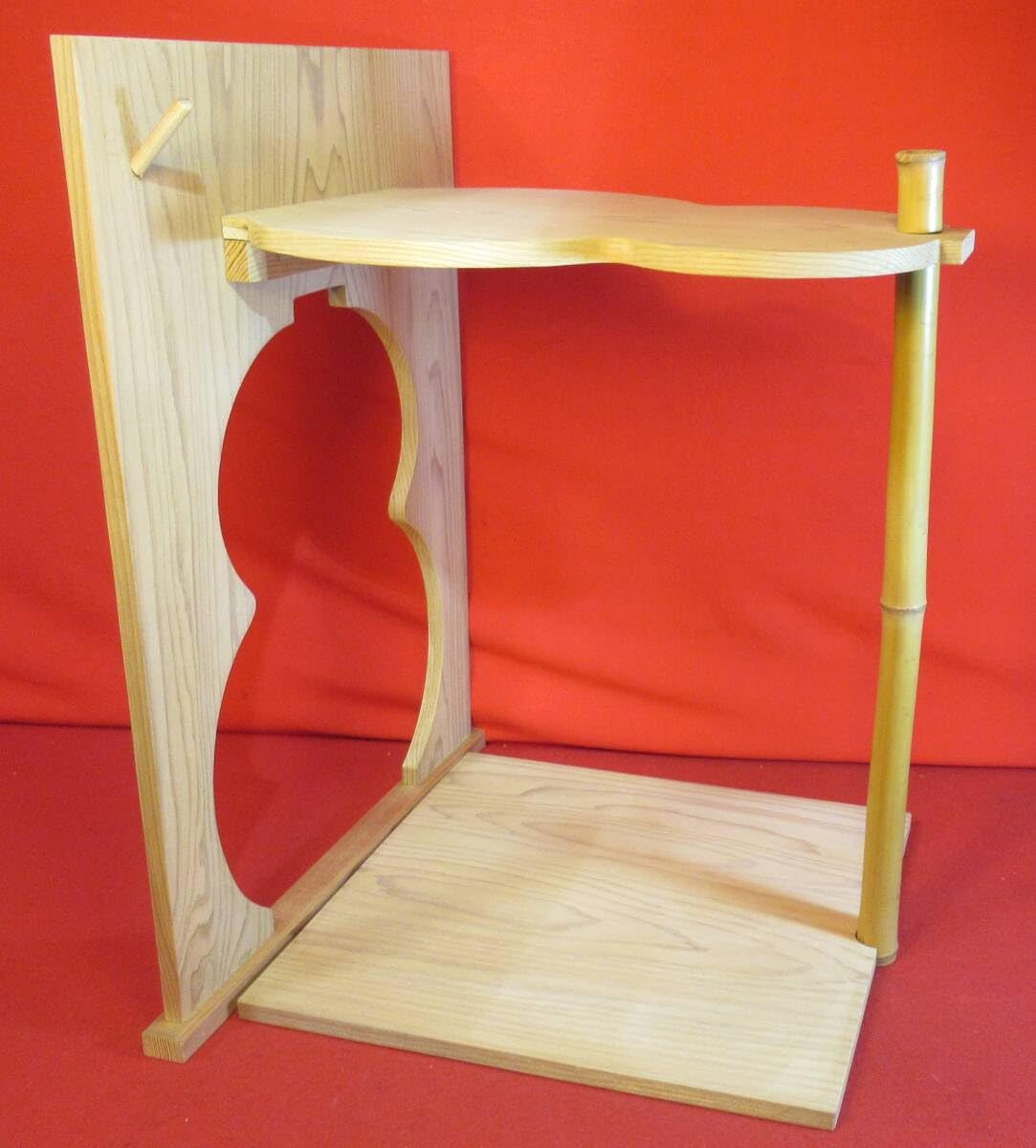 茶道具『瓢棚 組立式』裏千家 淡々斎好 ひさご棚 茶事 茶会 ふくべ