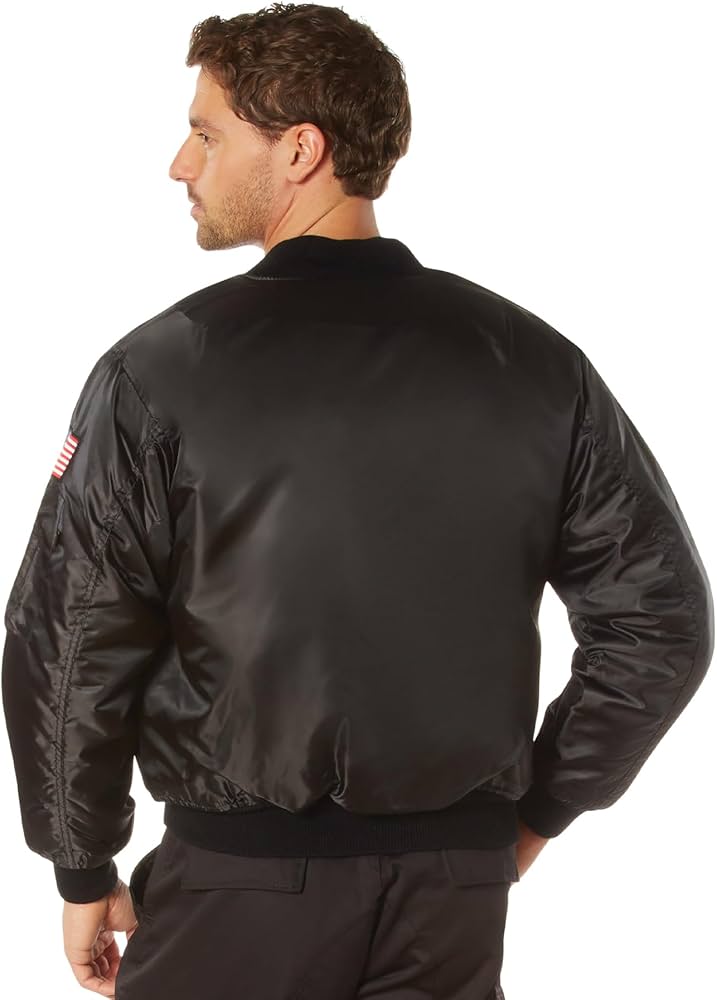 Amazon.com: Rothco 7328: NASA Ma-1 Flight Jacket - Black: Clothing