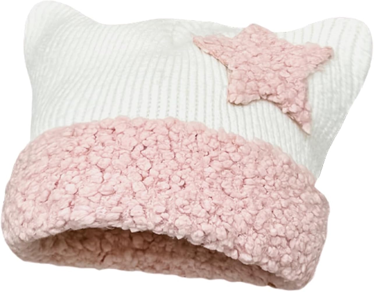 Cat Beanie Y2k Beanie Star Patch Crochet Knitted Hat Grunge Acubi