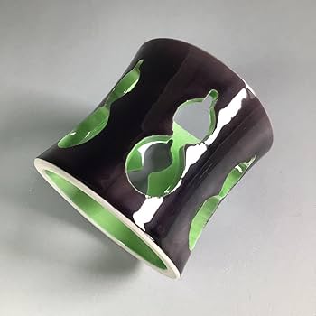 Amazon.co.jp: R156 蓋置 『中村翠嵐造』『紫交趾』『六瓢透し