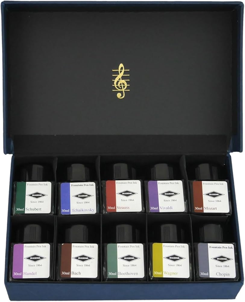 Amazon | ダイアミン ボトルインク ミュージックセット 10色入 30ml